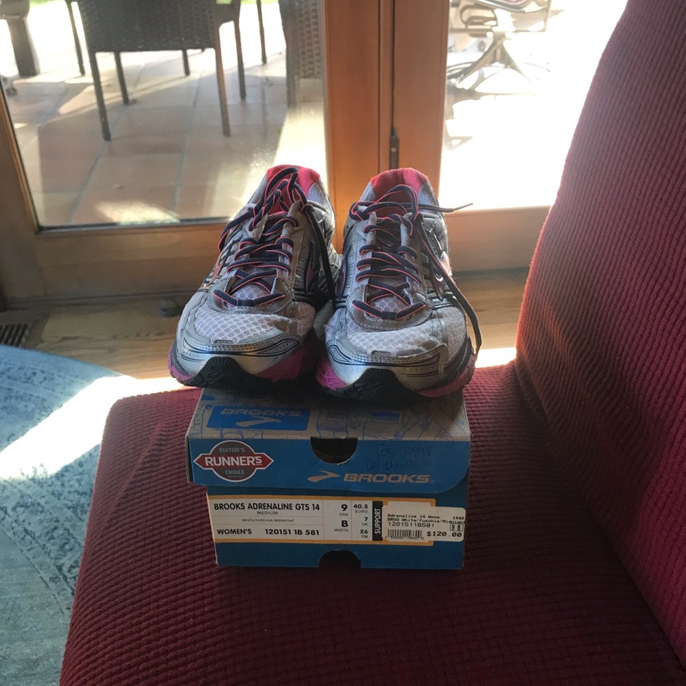 Brooks Gray and Pink Athletic Shoes